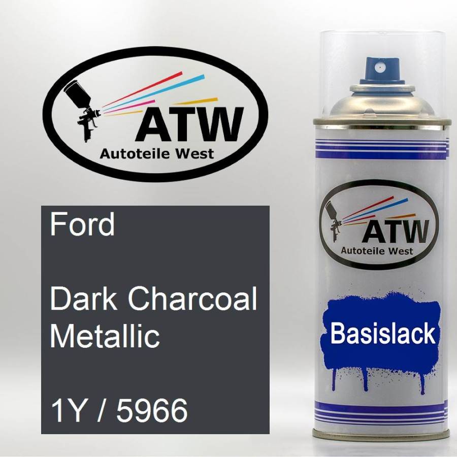 Ford, Dark Charcoal Metallic, 1Y / 5966: 400ml Sprühdose, von ATW Autoteile West.